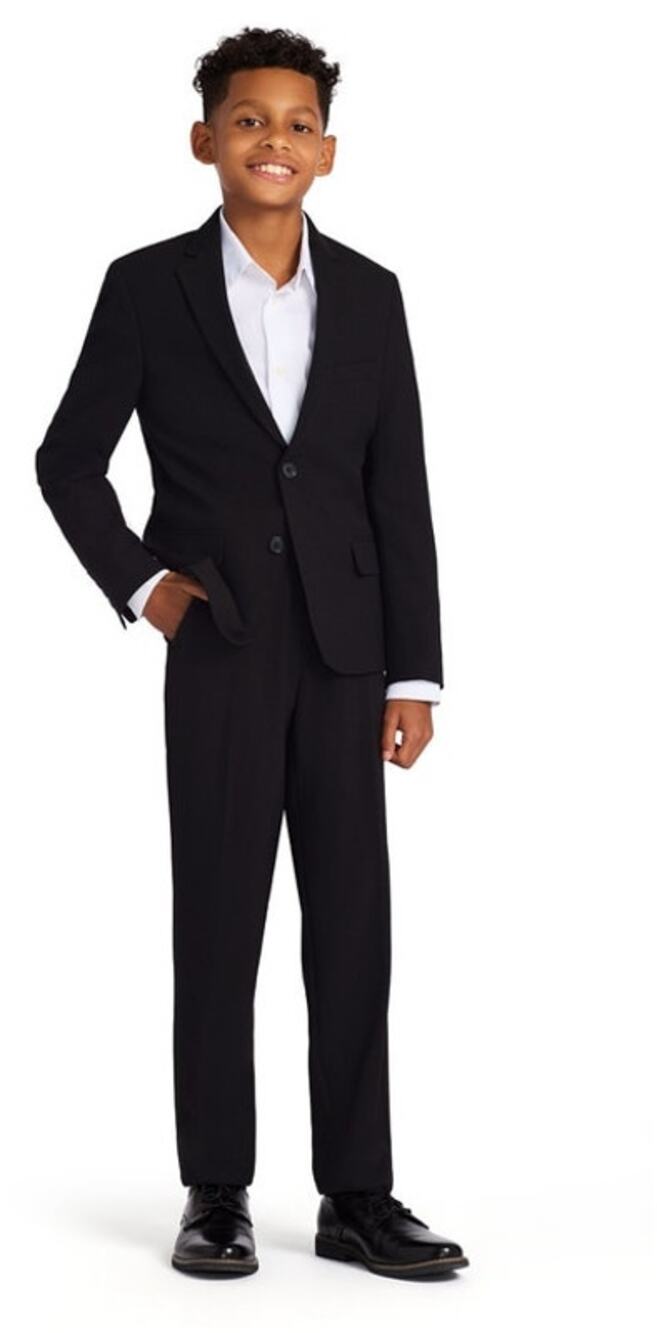Calvin Klein Big Boys Slim Fit Suit Jacket Black 16